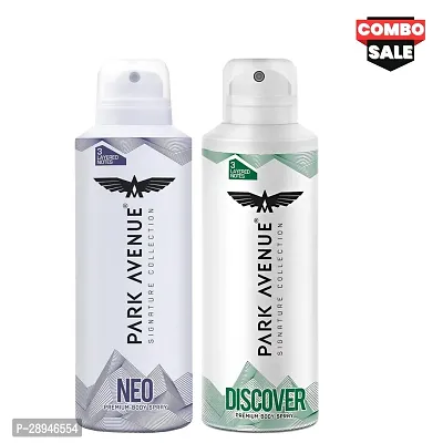 SET OF PARK AVENUE NEO  DISCOVER Deodorant Body Spray (300ml) | Dynamic Duos , For Mens (COMBO)-thumb0