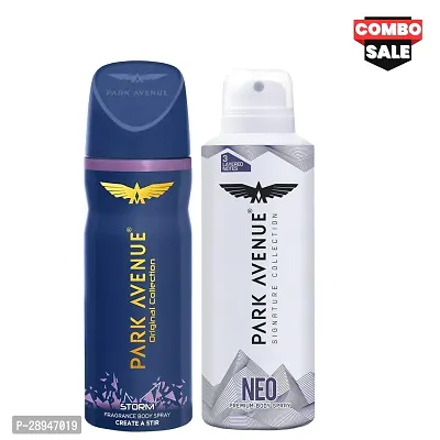 SET OF PARK AVENUE STORM  NEO Deodorant Body Spray (300ml) | Original  Signature Collection , For Mens (COMBO)-thumb0