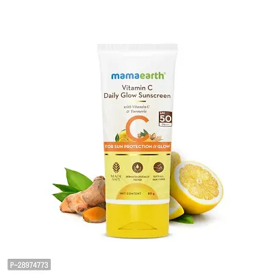 MAMAEARTH Vit-C Daily Glow Sunscreen (50gm)  Vit-C Daily Glow Face Serum (30ml) | For Men  Women (COMBO)-thumb3