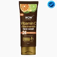 Wow Vit-C Facewash For Bright Skin (100ml) | Ubtan Facewash with turmeric  Saffron (100ml) | For Men  Women (COMBO)-thumb1