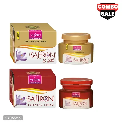 Vi-John Women Saffron Gold Cream (50gm)  Saffron Fairness Cream (50gm) | For Women (COMBO)