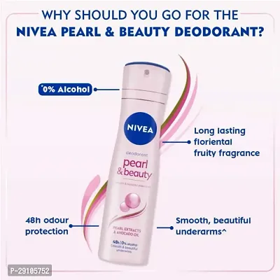 NIVEA Pearl  Beauty Deodorant Spray (150ml)  ENVY Women Blush Perfume Deodorant (120ml) | For Women (COMBO)-thumb4
