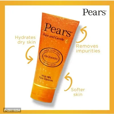 PEAR'S Pure  Gentle Body Wash (250ml) | Glycerine Facewash (150ml x 2) | Soap Free  Natural | For Men  Women (COMBO)-thumb2