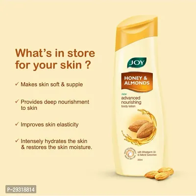 Joy Honey  Almonds Advanced Nourishing Body Lotion (600ml) | With Vitamin E  Natural Sunscreen | (PC OF 2)-thumb3