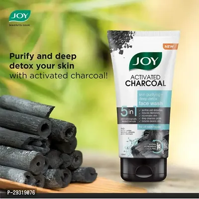 Joy Charcoal Face Wash for Oil Control  Dirt Removal (150ml) | Fights Pollution, Blackheads, Acne  Pimples | (PC OF 1)-thumb3