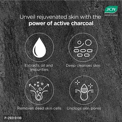 Joy Charcoal Face Wash for Oil Control  Dirt Removal (450ml) | Fights Pollution, Blackheads, Acne  Pimples | Activated Charcoal (PC OF 3)-thumb5