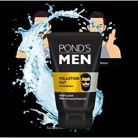 Pond's Men Pollution Out Activated Charcoal Deep Clean Facewash (100 g) | For Mens (PC OF 1)-thumb2