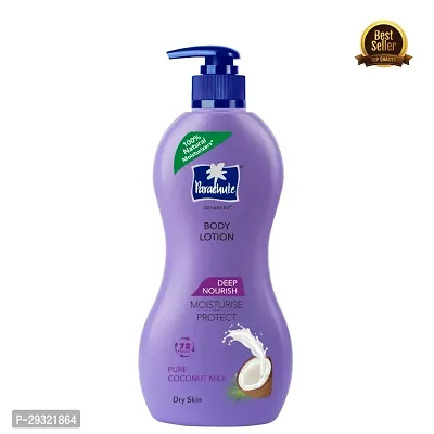 Parachute Advansed Deep Nourish Body Lotion for Women  Men, Dry Skin (400ml) | Pure Coconut Milk, 100% Natural, 72h Moisturisation | (PC OF 1)-thumb0