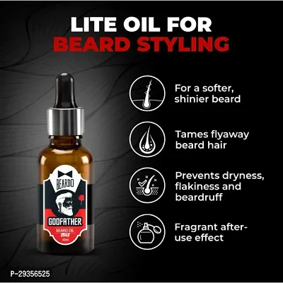 Beardo Godfather Premium Lite Beard and Moustache Oil, (30 ml) Pack Of 1-thumb3