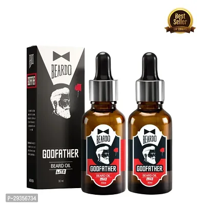 Beardo Godfather Premium Lite Beard and Moustache Oil, (60 ml) Pack of 2