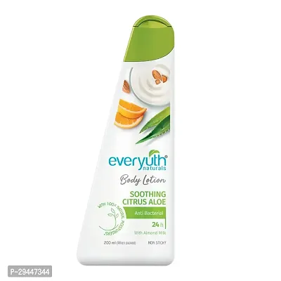 Everyuth Natural's Body Lotion Soothings Citrus Aloe (200ml) |  Long Lasting, Quick Absorption, Non Sticky | For Men  Women (PC OF 1)-thumb0