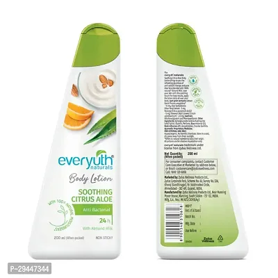 Everyuth Natural's Body Lotion Soothings Citrus Aloe (200ml) |  Long Lasting, Quick Absorption, Non Sticky | For Men  Women (PC OF 1)-thumb3