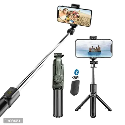 Multifunctional 4 in 1 Tripod Selfie stick With Bluetooth Function-thumb0