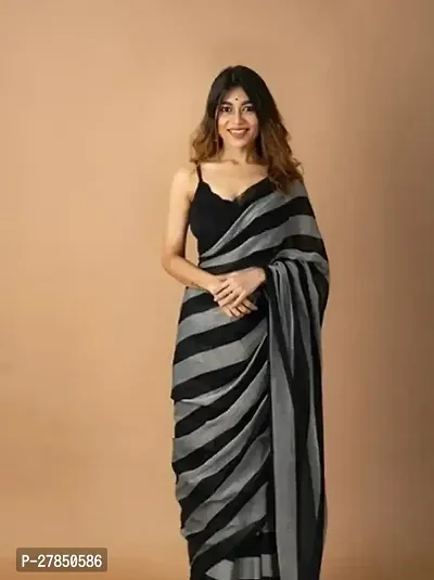 Designer Multicoloured Chanderi Silk Saree With Blouse Piece For Women