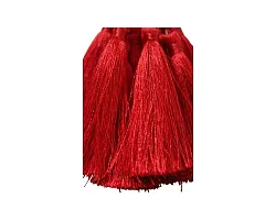 Bunch Tassel Latkan Dome Shape Cut, Suitable For suit Kurtis Gown Saree Blouse Dupatta Lehenga (Set of 6 Pairs) (Red)-thumb2