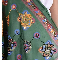 Indian Woman Cotton Handmade Kutch Work Embroidery Dupatta-thumb3