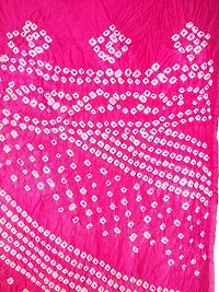 APRATIM Art Silk Bandhani Dupatta Neck Scarf Fashionable Stole for Women (Pink, Free size- 2.25 meter)-thumb1