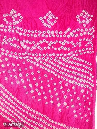 APRATIM Art Silk Bandhani Dupatta Neck Scarf Fashionable Stole for Women (Pink, Free size- 2.25 meter)-thumb2