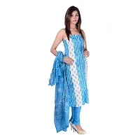 Blue and White bandhani suit-thumb1