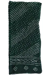 APRATIM Women's Art Silk Bandhani Dupattas Neck Scarf Printed Fashionable Stole - Free size- 2.25 meters |Dark Green-thumb1