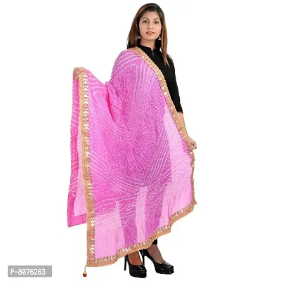 APRATIM Women's Art Silk Bandhani Dupatta |Pink, 2.25 Meter-thumb2
