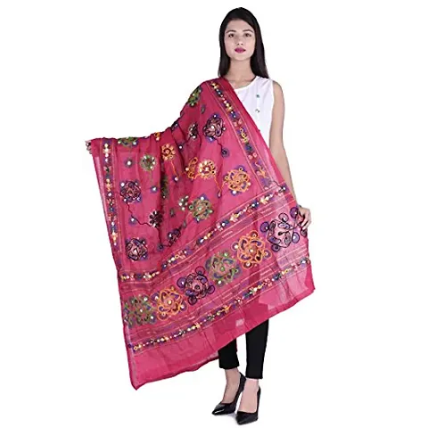 Indian handicraft Women's Casual Colour Dupatta Length Size 2.35 Meter