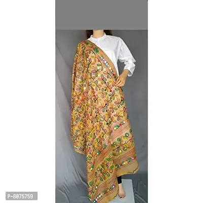 Dupatta Full Embroidered Dupatta Kutch Special Hand Embroidered Dupatta Stoles For Girls/Women Indian Dupatta-thumb2