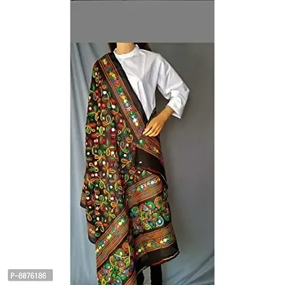 Dupatta Full Embroidered Dupatta Kutch Special Hand Embroidered Dupatta Stoles For Girls/Women Indian Dupatta-thumb3