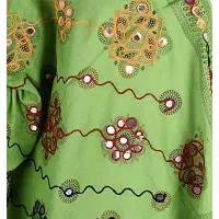 Indian Woman Cotton Handmade Kutch Work Embroidery Dupatta-thumb3