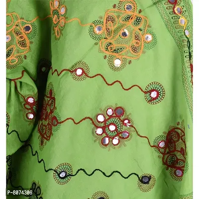 Indian Woman Cotton Handmade Kutch Work Embroidery Dupatta-thumb4