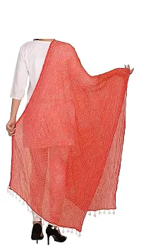 Chiffon Bandhani Dupattas Neck Scarf Fashionable Stole - For Girls Women's Free size- 2.25 meters-thumb2