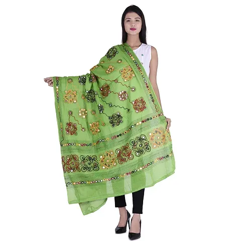 Generic Dupattas (Kutch-Work-Dupatta-05007_Turquoise_2.35 M)