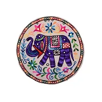 Apratim Cotton Handmade Beautiful Elephant Design Rajasthani Embroidery Work Decorative Cushion Covers (16 x 16 Inch, Set of 5 )-01-thumb2