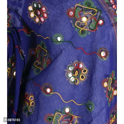 Traditional Design Cotton Long Women's Kutch Embroidery Work Cotton Dupatta Floral Stole Veil Stole Hijab Sarong-thumb5