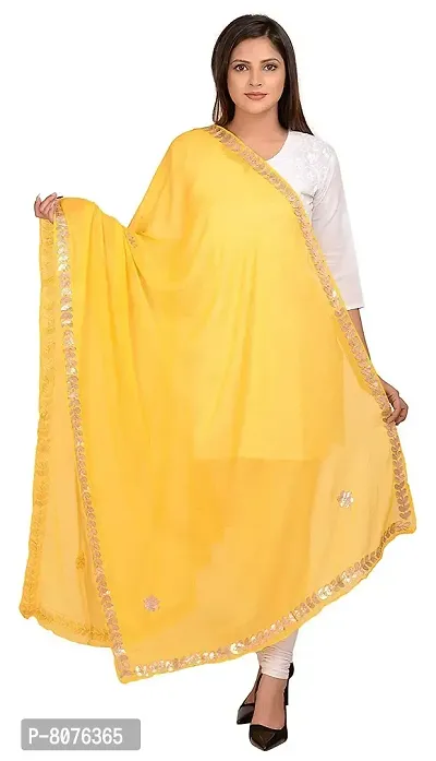 APRATIM Women's Solid Chiffon Dupatta (Chiffon-Dupatta-0107_Pink_2.25 Metres)-thumb0