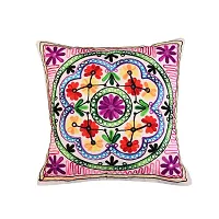 Apratim Cotton Set of 5 Pcs Embroidery Square Cushion Cover / Pillow Cover 16x16 inch-01-thumb4