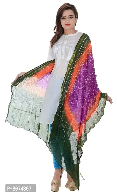 APRATIM Women's Art Silk Dupatta (Multi-Coloured)-thumb2