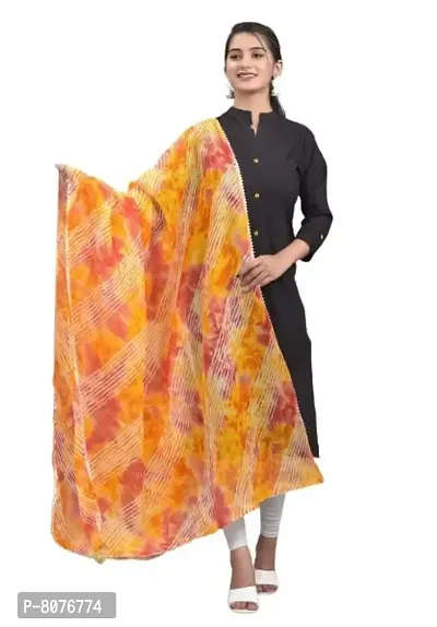 Apratim Kota Doria Women's/Girls Stylish Tradition Leheriya Print Dupatta-07-thumb5