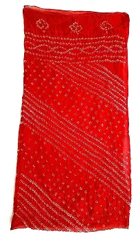 Apratim Art Silk Women's Casual Wear Bandhani Dupatta Red Size 2.25 M-thumb1