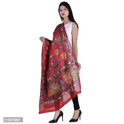 Dupatta Full Embroidered Dupatta Kutch Special Hand Embroidered Dupatta Stoles For Girls/Women Indian Dupatta-thumb2