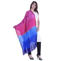 Woman Art Silk Designer Bandhani Dupatta Stole Hizab Wrap-thumb3
