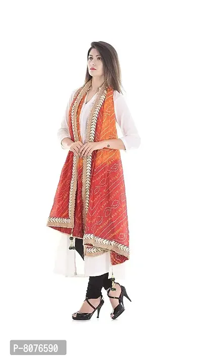 APRATIM Women's Art Silk Bandhani Dupatta (Multicolour, 2.25 m)-thumb4