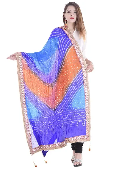 Art Silk Bandhani Dupatta Stole Hizab Wrap