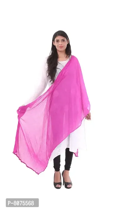 Apratim Women Poly Chiffon Solid Plain Dupattas