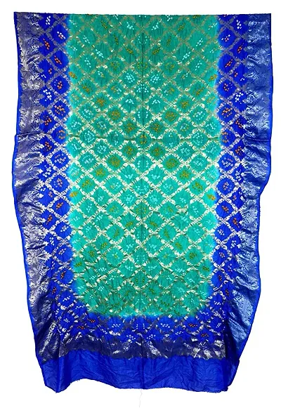 Indian Handicrafts Banarasi Silk Women Party wear Bandhani Colour Dupatta Length 2.35 Meter