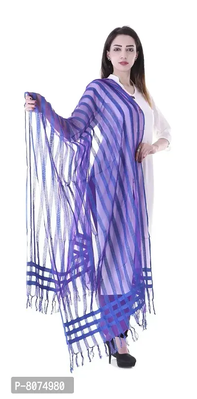 Apratim Women's Silk Dupatta (Blue)-thumb2