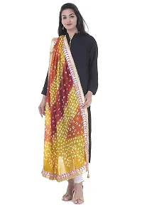 Apratim Art Silk Women's/Girls Wedding/Festival Bandhani Dupatta Multi-Color-thumb1