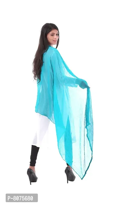 Apratim Women Poly Chiffon Solid Plain Dupattas-thumb3