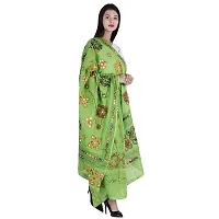 Traditional Design Cotton Long Women's Kutch Work Cotton Dupatta Embroidery Floral Stole Veil Stole Hijab Sarong-thumb1