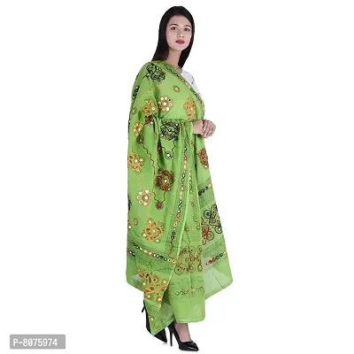 Traditional Design Cotton Long Women's Kutch Work Cotton Dupatta Embroidery Floral Stole Veil Stole Hijab Sarong-thumb2